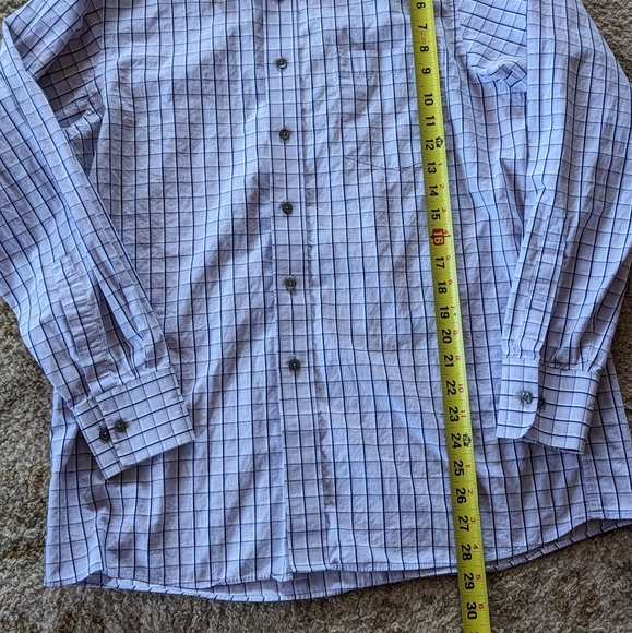 Michael Kors Men's Lavender Purple Plaid Button Down Shirt Size Large 16 34/35 - Picture 6 of 8